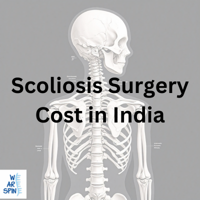 Infographic showing the estimated cost range of scoliosis surgery in India,